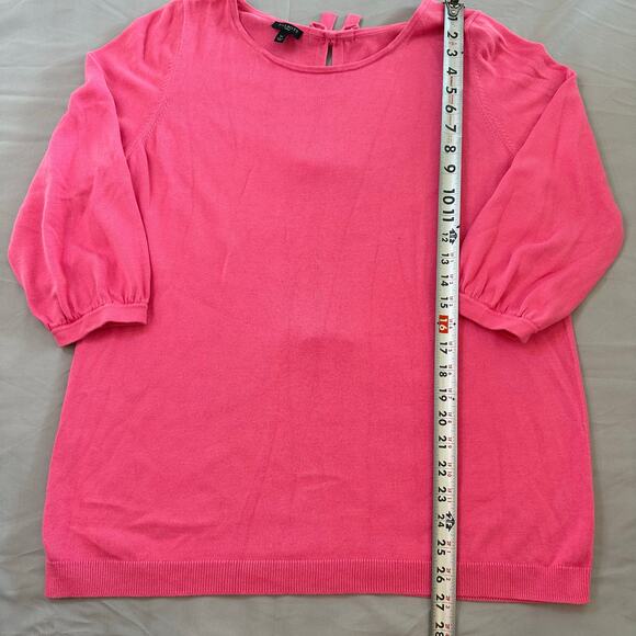 Talbots 3/4 Sleeve, Scoop Neck, Light Weight, Bow Detailed, Sweater- 1X - Picture 5 of 7